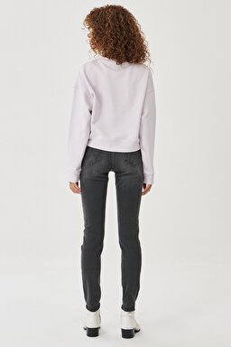 Skinny Fit Normal Bel Denim Esnek Jean Kot Pantolon - Gray-W28KLB93O (görsel 5)