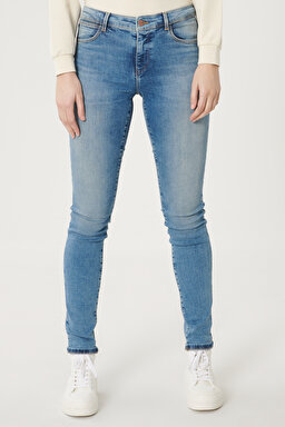 Skinny Fit Denim Esnek Jean Kot Pantolon - Light Blue-W28KZM29B