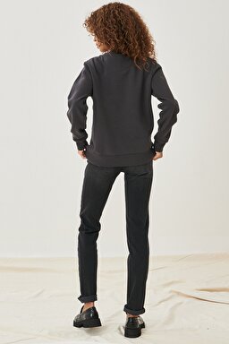 Slim Fit Dar Kesim Denim Esnek Jean Kot Pantolon - Black-W28LLBXTX (görsel 5)