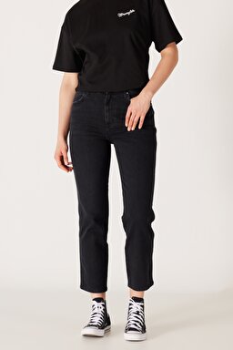 Wild West Regular Fit Yüksek Bel Düz Paça Esnek Jean Kot Pantolon - Stone-W2H200658