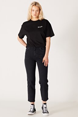 Wild West Regular Fit Yüksek Bel Düz Paça Esnek Jean Kot Pantolon - Stone-W2H200658 (görsel 2)