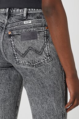 Wild West Fit Yüksek Bel Düz Paça Esnek Jean Kot Pantolon - Tornado-W2H24132N (görsel 4)
