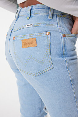 Wild West Straight Fit Düz Kesim Yüksek Bel Esnek Jean Kot Pantolon - Bad Intentions-W2H2DE32Y (görsel 5)