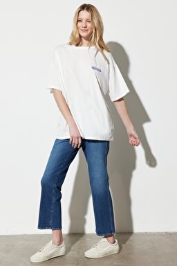 Wild West Straight Fit Düz Kesim %100 Pamuk Yüksek Bel Esnek Jean Kot Pantolon - Renegade-W2H2EL44I (görsel 2)