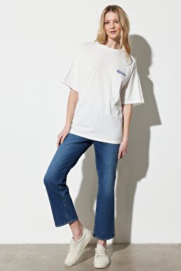 Wild West Straight Fit Düz Kesim %100 Pamuk Yüksek Bel Esnek Jean Kot Pantolon - Renegade-W2H2EL44I (görsel 3)