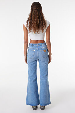 Wanderer Fit Yüksek Bel Geniş Paça Açık Mavi Jean Kot Pantolon - Good Intentions-W2H473216 (görsel 5)