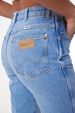 Wanderer Fit Yüksek Bel Geniş Paça Açık Mavi Jean Kot Pantolon - Good Intentions-W2H473216 (görsel 6)