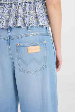 Wide Leg Fit Yüksek Bel Geniş Paça Mavi Jean Kot Pantolon - Promises Kept-W2HD205280F09 (görsel 4)