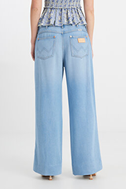 Wide Leg Fit Yüksek Bel Geniş Paça Mavi Jean Kot Pantolon - Promises Kept-W2HD205280F09 (görsel 6)