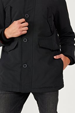 Regular Fit Normal Kesim Mont - Black-W4D0WX100 (görsel 5)