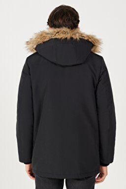 Regular Fit Normal Kesim Mont - Black-W4D0WX100 (görsel 8)
