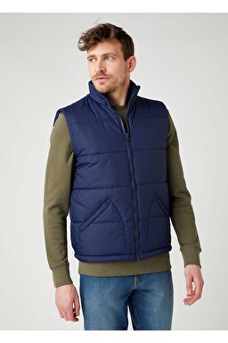 Regular Fit Normal Kesim Yelek - Navy-W4D8WR114