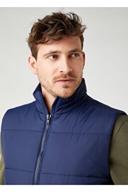 Regular Fit Normal Kesim Yelek - Navy-W4D8WR114 (görsel 2)