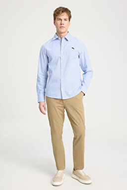 Regular Fit Normal Kesim %100 Pamuk Mavi Gömlek - Wrangler Blue-W5A2205580X05 (görsel 3)