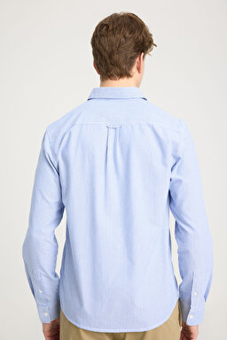 Regular Fit Normal Kesim %100 Pamuk Mavi Gömlek - Wrangler Blue-W5A2205580X05 (görsel 5)