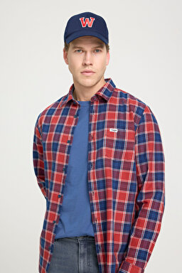 Regular Fit Normal Kesim %100 Pamuk Kırmızı Gömlek - Red Indigo-W5A9R50