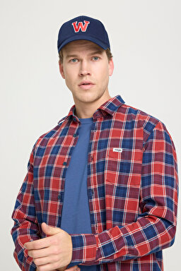 Regular Fit Normal Kesim %100 Pamuk Kırmızı Gömlek - Red Indigo-W5A9R50 (görsel 2)
