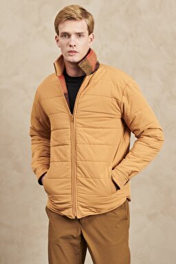 All Terrain Gear Normal Kesim Tam Fermuarlı Kareli Shacket Ceket - Aura Orange-W5C6ER17F (görsel 5)