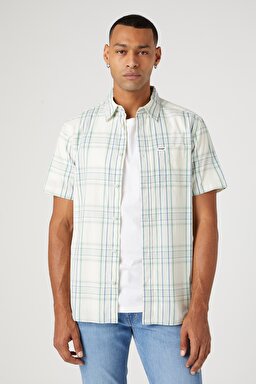 Regular Fit Normal Kesim %100 Pamuk Kısa Kollu Gömlek - Captains Blue-W5K04M84Z