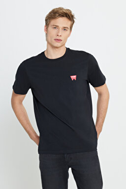 Regular Fit Normal Kesim Bisiklet Yaka %100 Pamuk Siyah Tişört - Black-W70MD3001