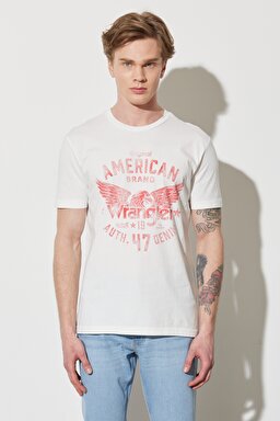 Regular Fit Normal Kesim %100 Pamuk Bisiklet Yaka Kırık Beyaz Tişört - Off White-W752D3737