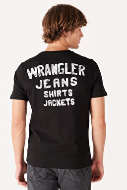Regular Fit Normal Kesim %100 Pamuk Bisiklet Yaka Siyah Tişört - Black-W773EE100