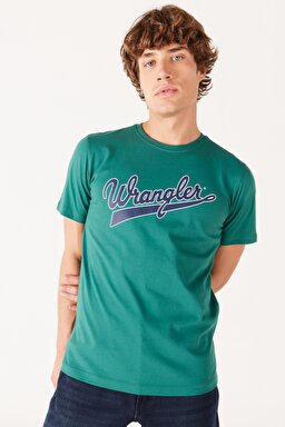 Regular Fit Normal Kesim %100 Pamuk Bisiklet Yaka Yeşil Tişört - Bayberry Green-W773EEG26
