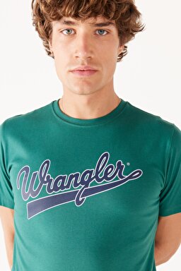 Regular Fit Normal Kesim %100 Pamuk Bisiklet Yaka Yeşil Tişört - Bayberry Green-W773EEG26 (görsel 2)