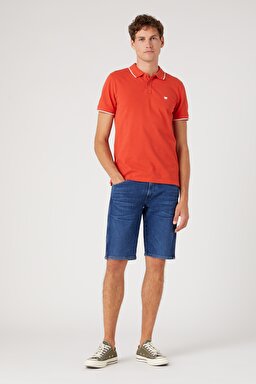 Regular Fit Normal Kesim %100 Pamuk Polo Yaka Kırmızı Tişört - Paprika-W7BHK4R41 (görsel 3)