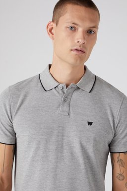 Regular Fit Normal Kesim %100 Pamuk Polo Yaka Gri Melanj Tişört - Mid Grey Melee-W7BHK4X37 (görsel 2)