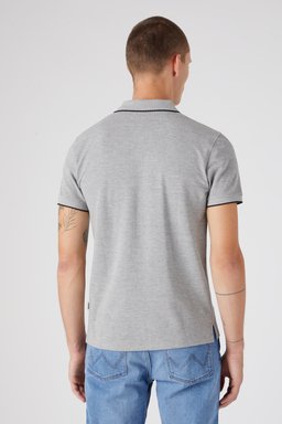 Regular Fit Normal Kesim %100 Pamuk Polo Yaka Gri Melanj Tişört - Mid Grey Melee-W7BHK4X37 (görsel 4)