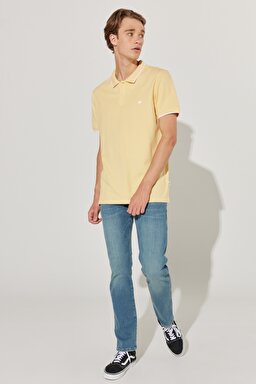 Regular Fit Normal Kesim %100 Pamuk Polo Yaka Sarı Tişört - Sunlight-W7BHK4XCU (görsel 6)