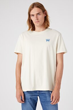 Loose Fit Rahat Kesim %100 Pamuk Bisiklet Yaka Bej Tişört - Turtledove-W7BSEEC23 (görsel 3)