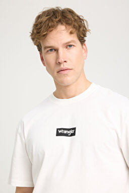 Regular Fit Normal Kesim %100 Pamuk Bisiklet Yaka Beyaz Tişört - White-W7C4EE989 (görsel 2)