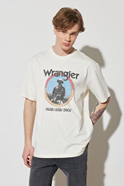 Regular Fit Normal Kesim %100 Pamuk Bisiklet Yaka Kırık Beyaz Tişört - Off White-W7CBEE737 (görsel 2)