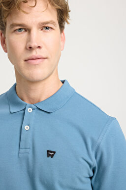 Regular Fit Normal Kesim Polo Yaka %100 Pamuk Açık Mavi Tişört - Light Blue-W7D5K4XX2T404 (görsel 5)