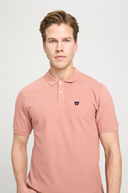 Regular Fit Normal Kesim Polo Yaka %100 Pamuk Gül Kurusu Tişört - Dusty Rose-W7D5K4XX2T532 (görsel 2)
