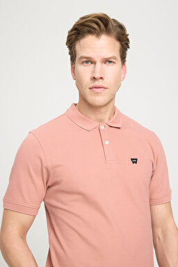 Regular Fit Normal Kesim Polo Yaka %100 Pamuk Gül Kurusu Tişört - Dusty Rose-W7D5K4XX2T532 (görsel 4)