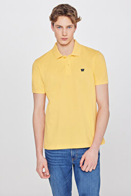Regular Fit Normal Kesim Polo Yaka %100 Pamuk Sarı Tişört - Sunlight-W7D5K4XX2TXCU (görsel 2)