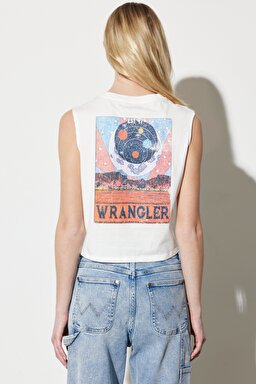 Regular Fit Normal Kesim %100 Pamuk Bisiklet Yaka Beyaz Tişört - Worn White-W7FED3W02