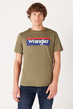 Regular Fit Normal Kesim %100 Pamuk Bisiklet Yaka Tişört - Dusty Olive-W7H4D3X45 (görsel 3)