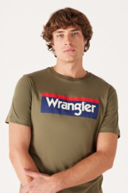 Regular Fit Normal Kesim %100 Pamuk Bisiklet Yaka Tişört - Dusty Olive-W7H4D3X45 (görsel 5)