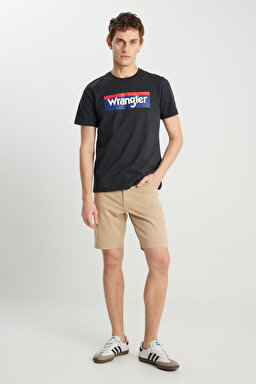 Regular Fit Normal Kesim %100 Pamuk Bisiklet Yaka Tişört - Faded Black-W7H4D3XV6 (görsel 3)