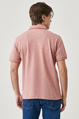 Regular Fit Normal Kesim Pamuklu Polo Yaka Tişört - Etruscan Red-W7H7KER11 (görsel 5)