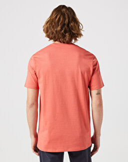 Regular Fit Normal Kesim Bisiklet Yaka %100 Pamuk Turuncu Tişört - Burnt Sienna-W7NM20387733L (görsel 4)