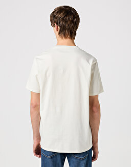 Regular Fit Normal Kesim Bisiklet Yaka %100 Pamuk Kırık Beyaz Tişört - Vintage White-W7NM20387742L (görsel 3)