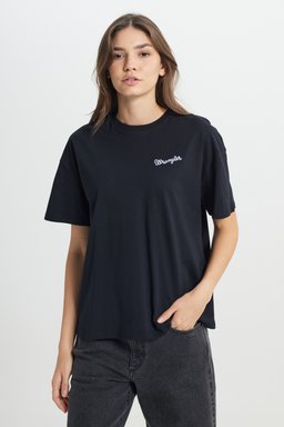 Regular Fit Normal Kesim Bisiklet Yaka %100 Pamuk Siyah Tişört - Black-W7R4EE001
