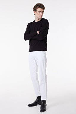Regular Fit Normal Kesim Sıfır Yaka Triko - Black-W8A02P100 (görsel 2)