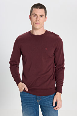 Regular Fit Normal Kesim Bisiklet Yaka Açık Yeşil Triko Kazak - Dahlia-W8A02P299 (görsel 2)