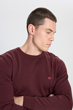 Regular Fit Normal Kesim Bisiklet Yaka Açık Yeşil Triko Kazak - Dahlia-W8A02P299 (görsel 4)